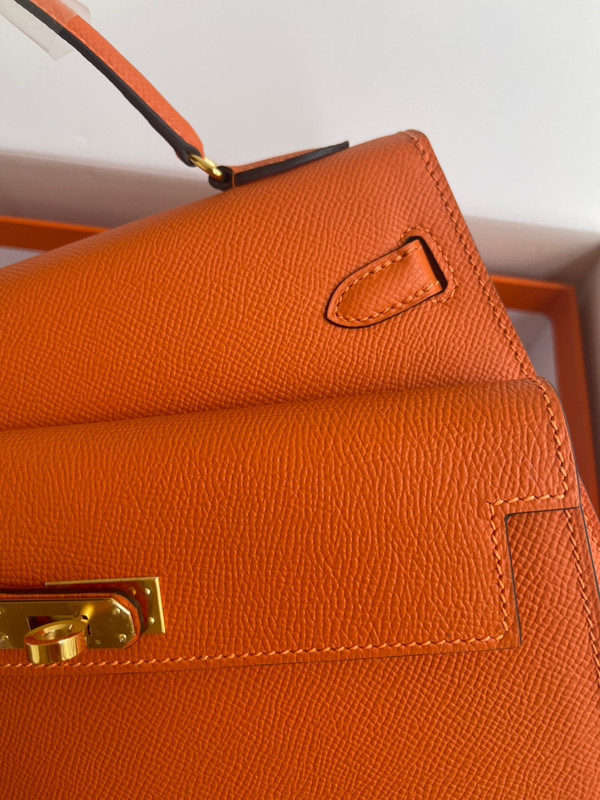 Hermes Kelly Sellier 20 en Desordre Orange