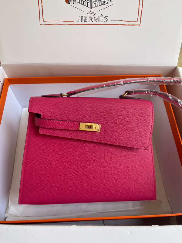 Hermes Kelly Sellier 20 en Desordre Fuschia