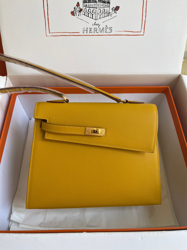 Hermes Kelly Sellier 20 en Desordre Amber