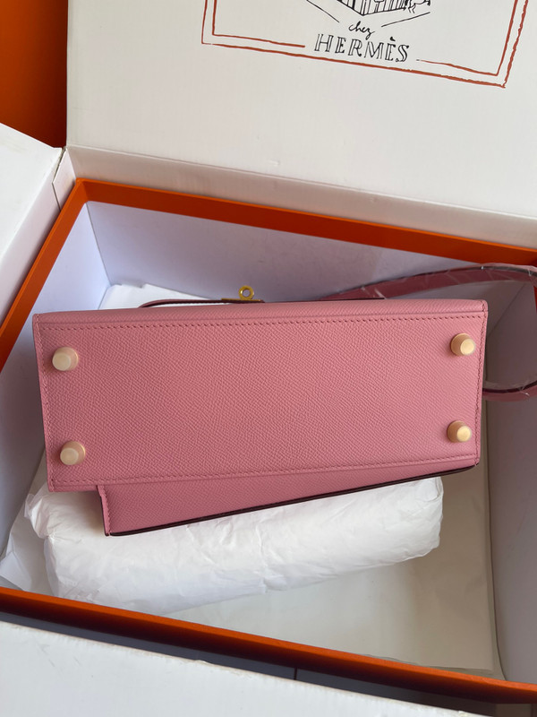 Hermes Kelly Sellier 20 en Desordre Sakura Pink