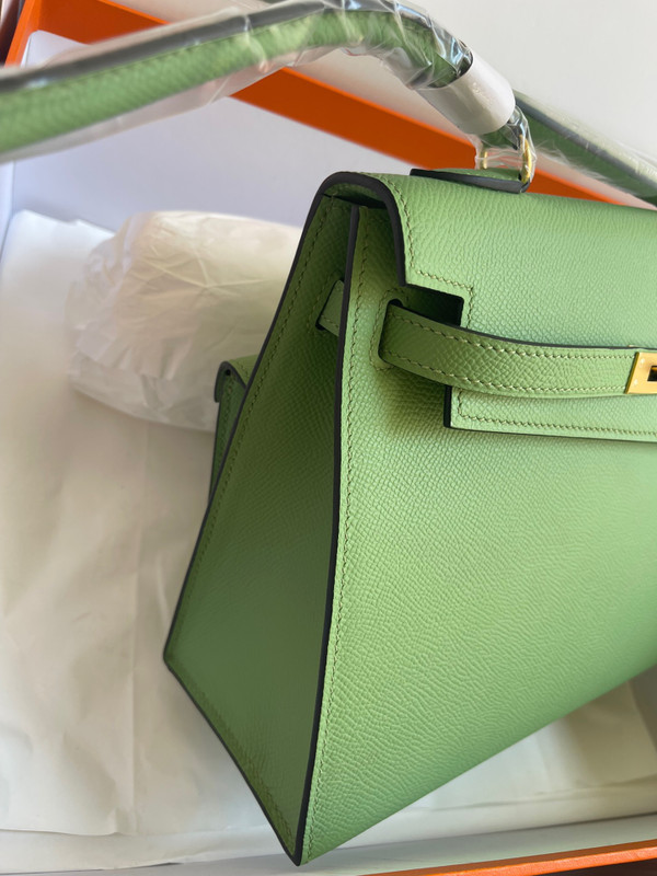 Hermes Kelly Sellier 20 en Desordre Vert Criquet
