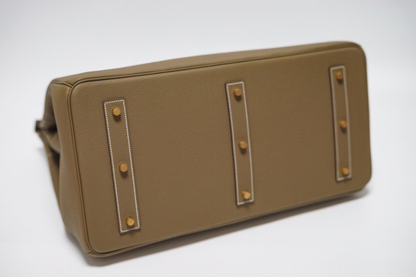 Hermes Hac 50 Travel Bag Etoupe Togo Leather Gold Hardware