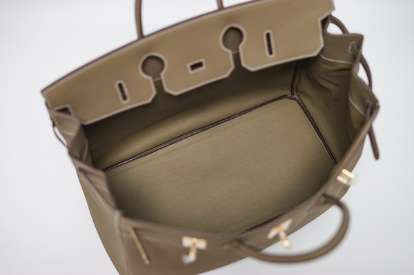 Hermes Hac 50 Travel Bag Etoupe Togo Leather Gold Hardware