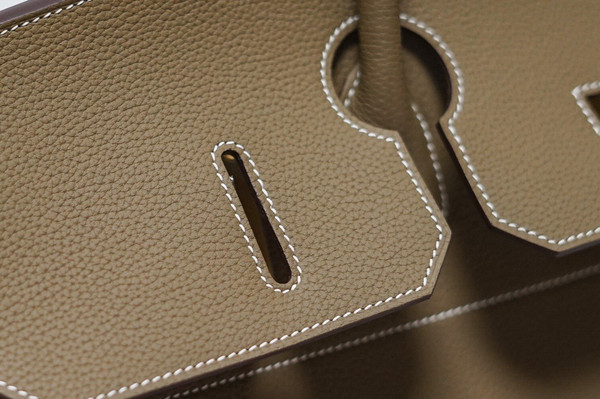 Hermes Hac 50 Travel Bag Etoupe Togo Leather Gold Hardware
