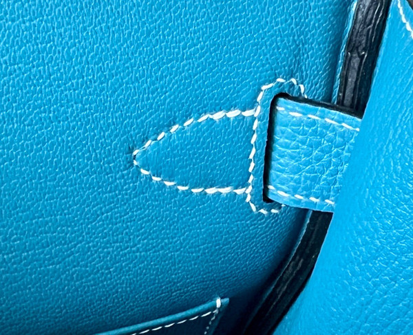 Hermes Kelly HAC A Dos Bag Blue Jean Togo Leather Palladium Hardware 2022