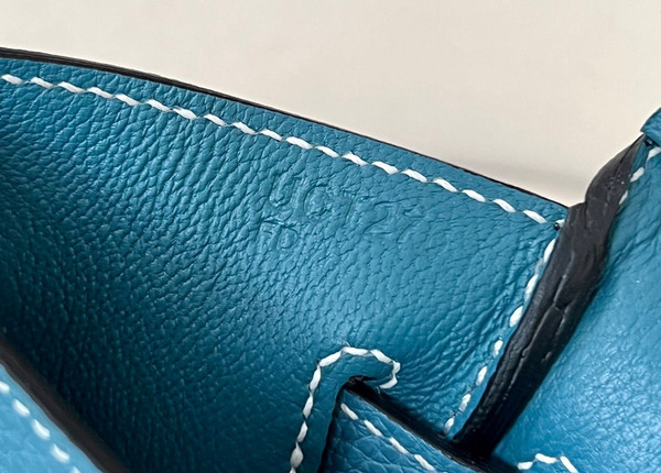 Hermes Kelly HAC A Dos Bag Blue Jean Togo Leather Palladium Hardware 2022