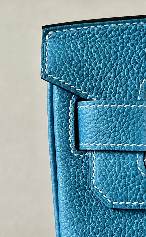 Hermes Kelly HAC A Dos Bag Blue Jean Togo Leather Palladium Hardware 2022