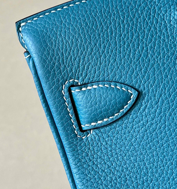 Hermes Kelly HAC A Dos Bag Blue Jean Togo Leather Palladium Hardware 2022