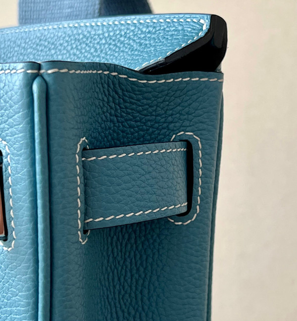 Hermes Kelly HAC A Dos Bag Blue Jean Togo Leather Palladium Hardware 2022