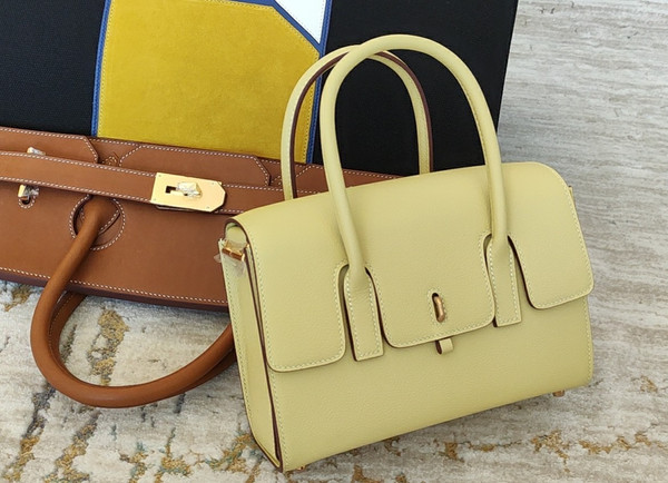 HERMES New Drag 22 Bag Jaune Poussin
