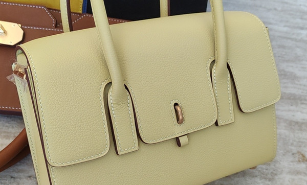 HERMES New Drag 22 Bag Jaune Poussin