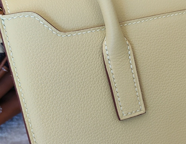 HERMES New Drag 22 Bag Jaune Poussin