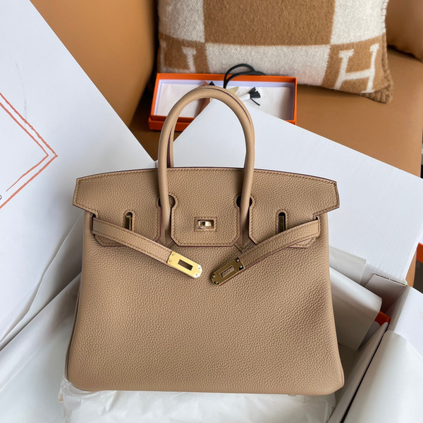 Hermes OM Chai  Birkin 25cm Togo Gold Hardware