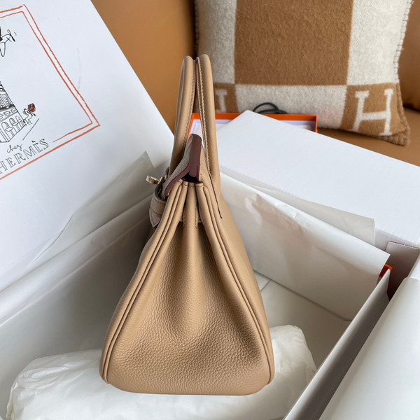 Hermes OM Chai  Birkin 25cm Togo Gold Hardware