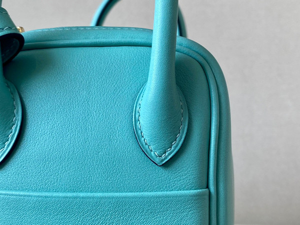 Hermes Mini Lindy 20cm Bag 3P Macaron Blue Swift Leather Palladium  Hardware