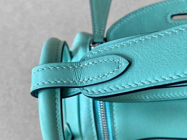 Hermes Mini Lindy 20cm Bag 3P Macaron Blue Swift Leather Palladium  Hardware
