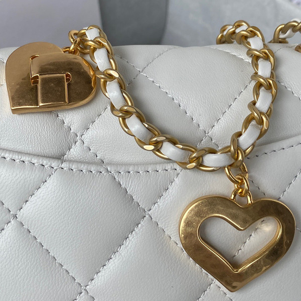 Chanel MINI FLAP BAG with Charms White Lambskin