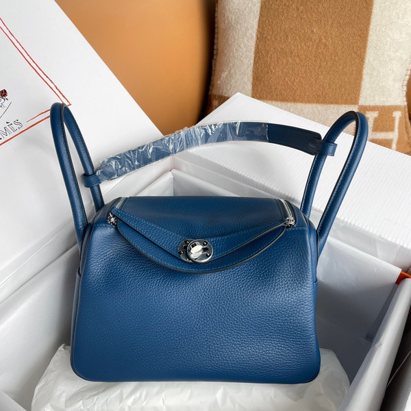Hermes Deep Bleu Lindy 26 Togo Palladium Hardware
