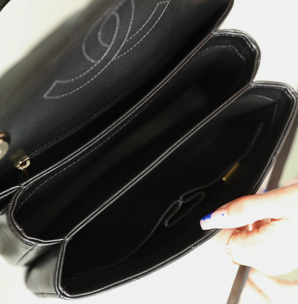 Chanel FLAP BAG WITH TOP HANDLE SILVER HARDWARE 2022