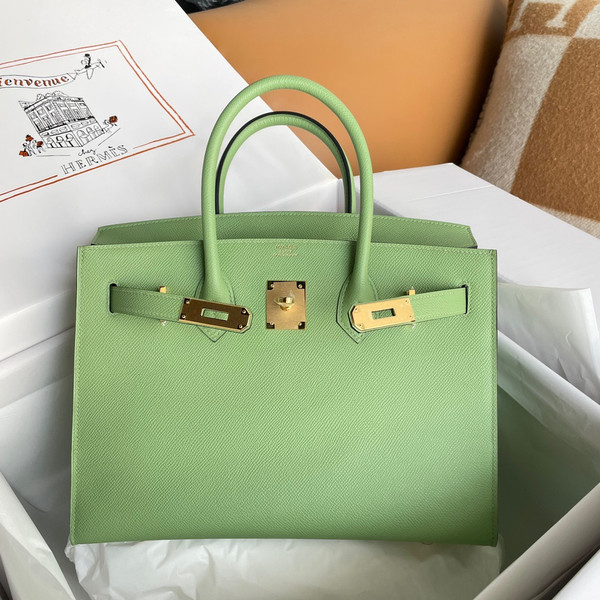 Hermès Vert Criquet Birkin 30 cm Epsom Leather Gold Hardware