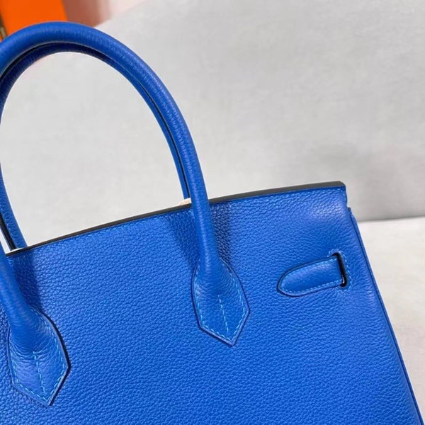 Hermès Birkin 30 cm Blue France Togo Leather Palladium Hardware