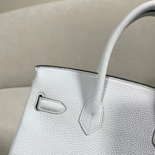 Hermès Birkin 30 cm Bleu Pale 08 Togo Leather Palladium Hardware