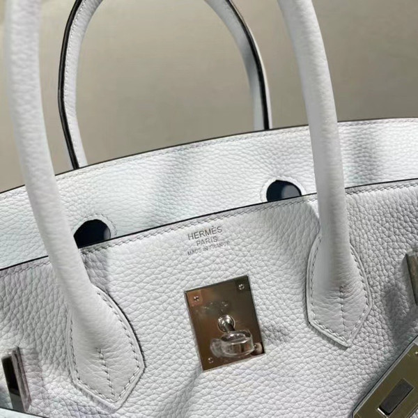 Hermès Birkin 30 cm Bleu Pale 08 Togo Leather Palladium Hardware