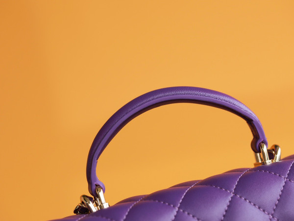 Chanel Fall-Winter 2022/23 Pre-Collection Purple  MINI FLAP BAG WITH TOP HANDLE