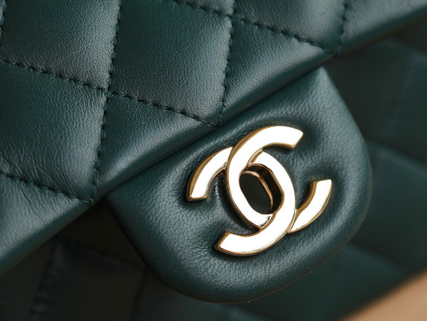 Chanel  Fall-Winter 2022/23 Pre-Collection Green MINI FLAP BAG WITH TOP HANDLE
