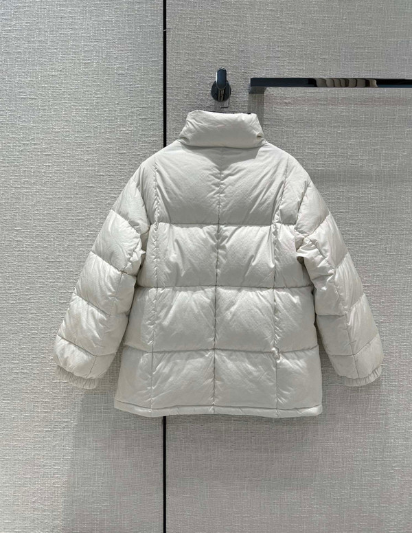 Louis Vuitton 1AAAWS MONOGRAM ACCENT PILLOW PUFFER JACKET BLANC