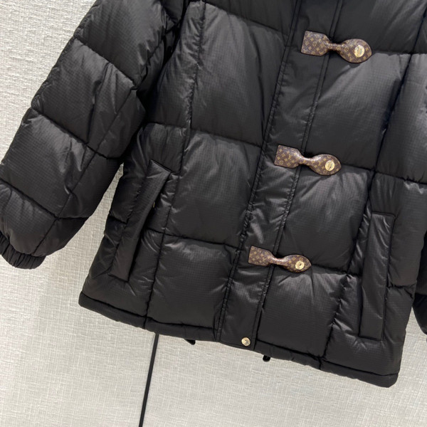 Louis Vuitton 1AAAWS MONOGRAM ACCENT PILLOW PUFFER JACKET BLACK