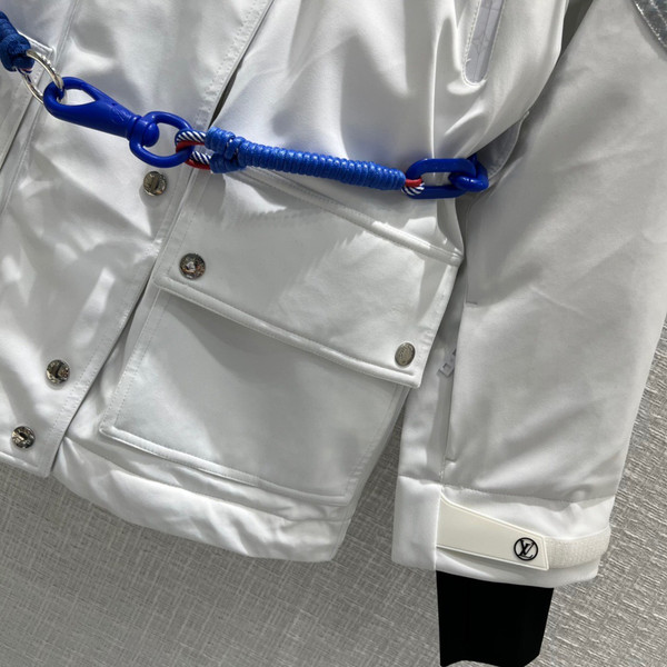 Louis Vuitton 1A9KZ9 ELECTRIC ACCENT SKI JACKET WHITE