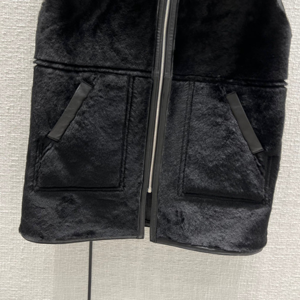 Hermès Reversible long leather vest