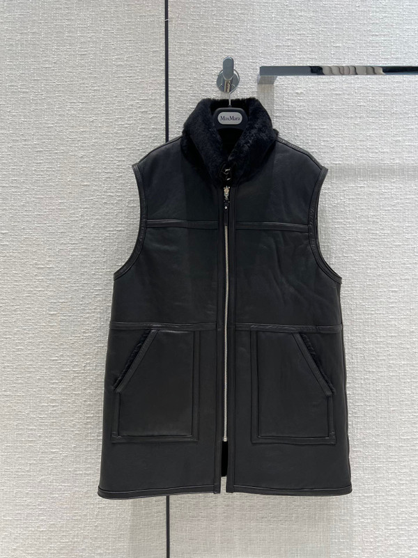 Hermès Reversible long leather vest
