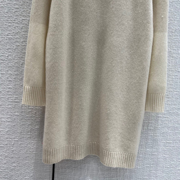 Loro Piana Grassmoor Dress  Baby Cashmere Natural Melange/nougat
