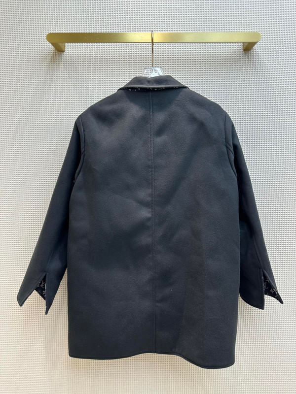 Louis Vuitton 1AAK67 REVERSIBLE MONOGRAM JACQUARD COAT BLACK