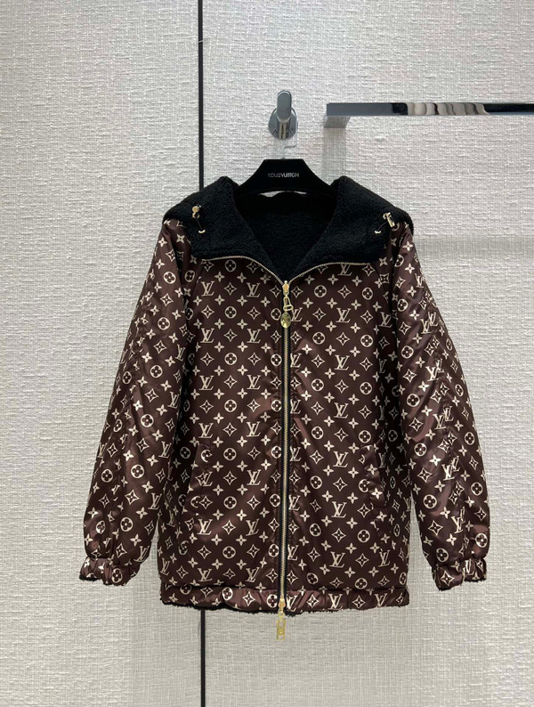Louis Vuitton 1AAMTB REVERSIBLE BOUCLÉ WOOL PARKA