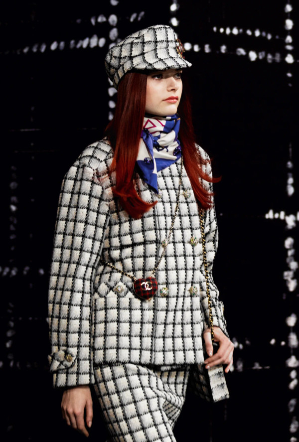 Chanel Black & White Cotton & Wool Tweed Jacket