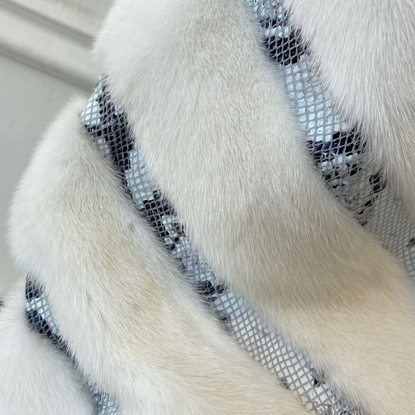  Fendi Gilet White mink gilet 