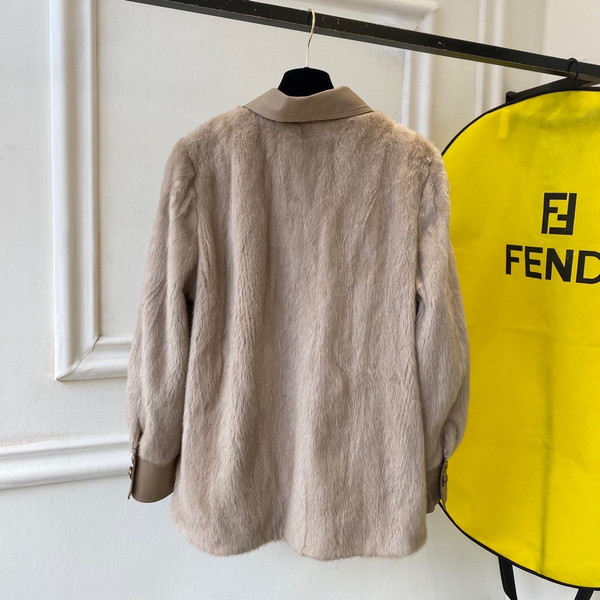 Fendi Jacket mink Go-To jacket Beige