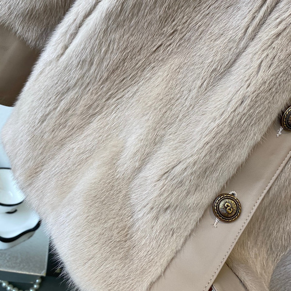 Fendi Jacket mink Go-To jacket Beige