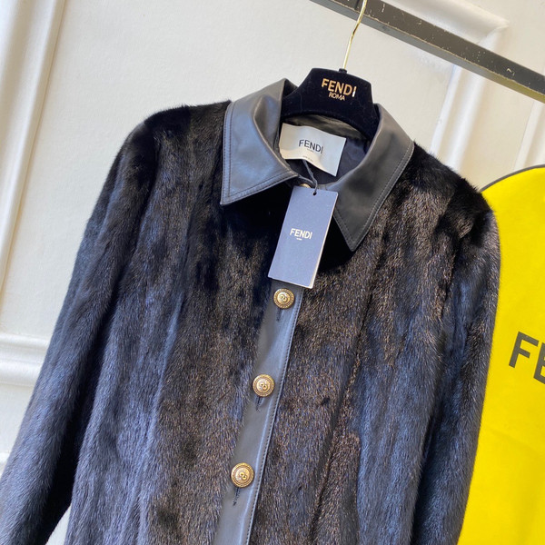Fendi Jacket mink Go-To jacket Black