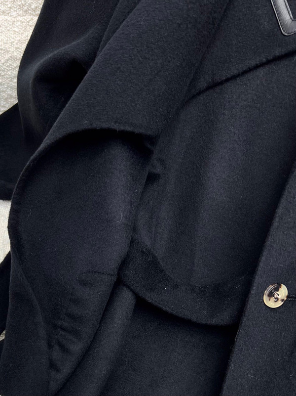 Hermes Wrap coat Black