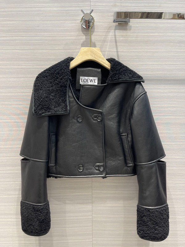 Loewe Deconstructed jacket in shearling Black