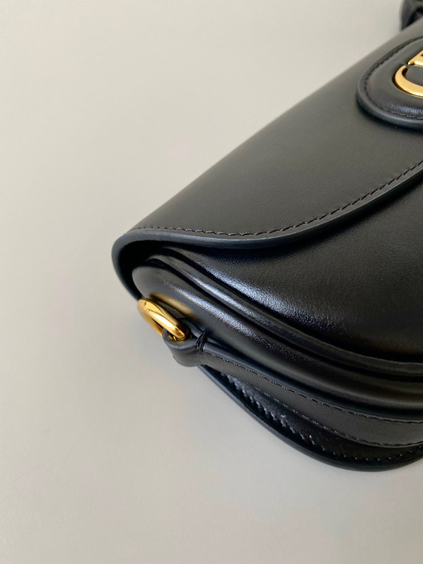 DIOR BOBBY EAST-WEST BAG Black Box Calfskin