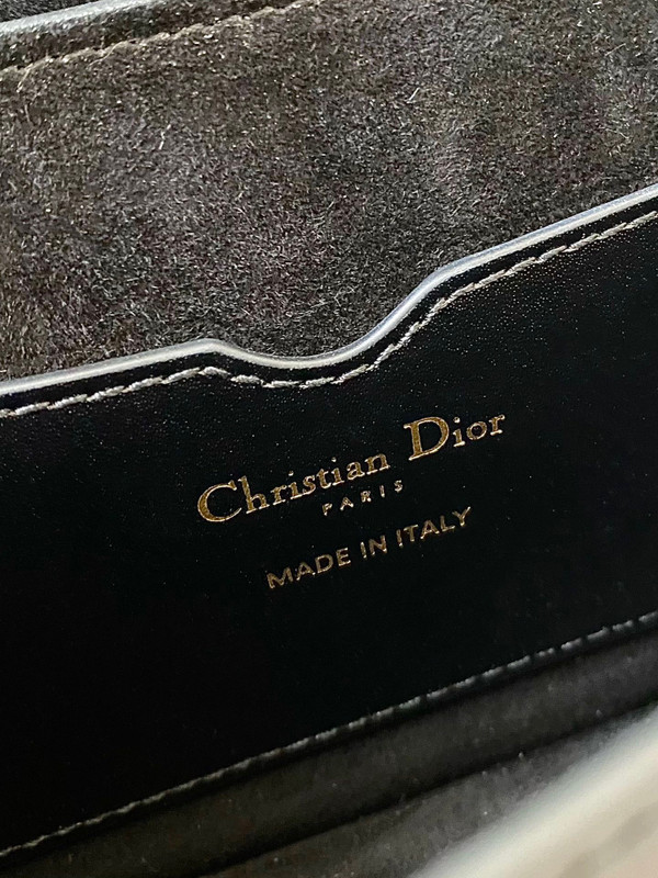 DIOR BOBBY EAST-WEST BAG Black Box Calfskin