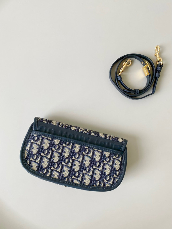 DIOR BOBBY EAST-WEST BAG Blue Dior Oblique Jacquard