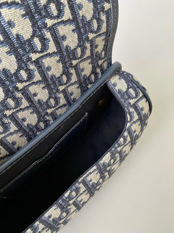 DIOR BOBBY EAST-WEST BAG Blue Dior Oblique Jacquard