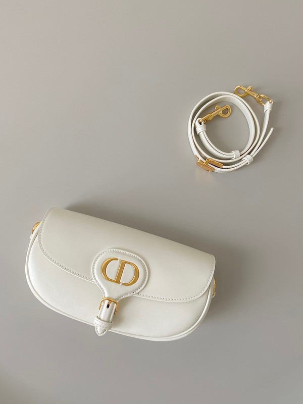 DIOR BOBBY EAST-WEST BAG Latte Box Calfskin