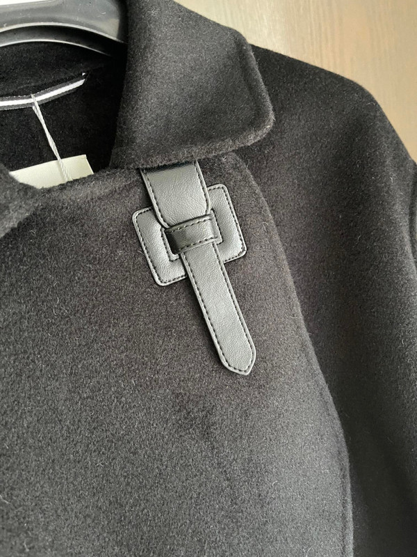 Hermes Short wrap coat Black